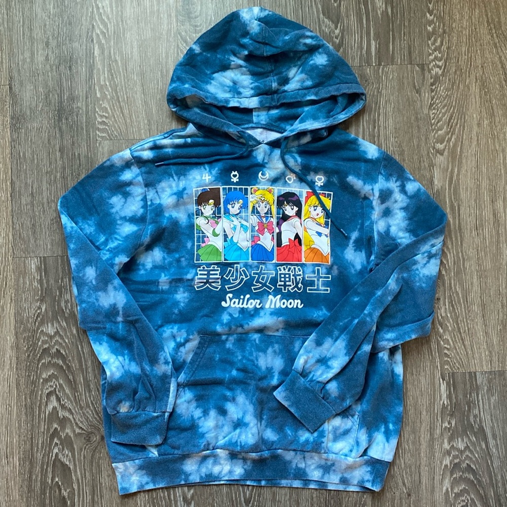 Blue Tie-Dye Sailor Moon Hoodie